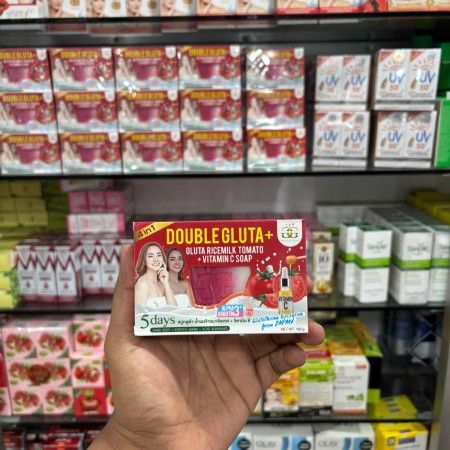 Double Gluta+ Gluta Rice Milk Tomato + Vitamin C Soap – 160g